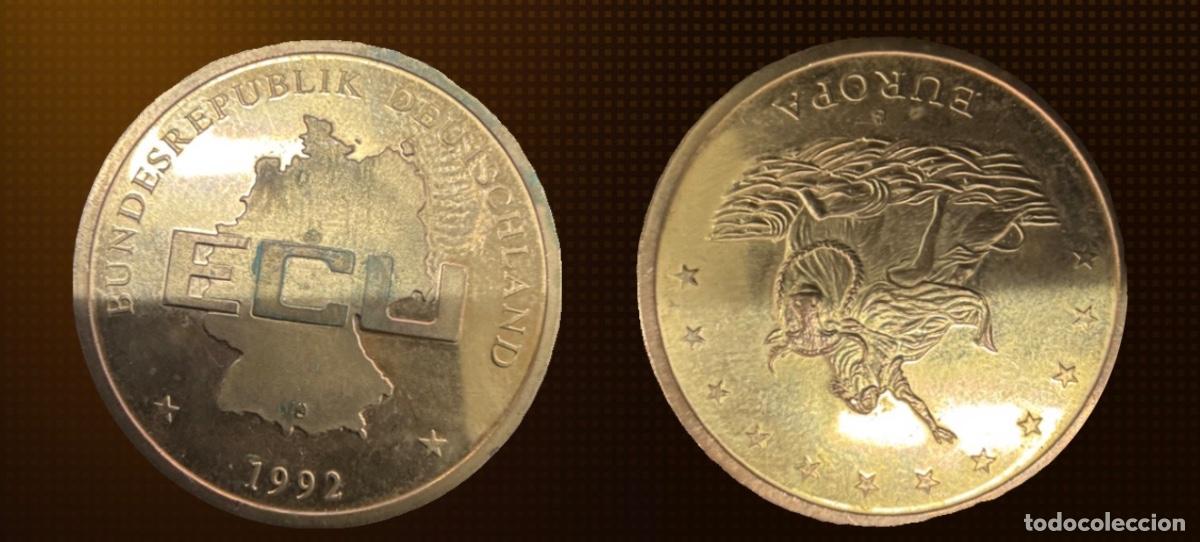 Euros: Alemania 1 ECU, El rapto de Europa /Mapa de Alemania/ &middot; 1992