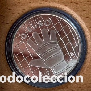 Euros: 10 Euros Mundial de F&uacute;tbol 2002 Guante Plata 925 FNMT Proof Completa