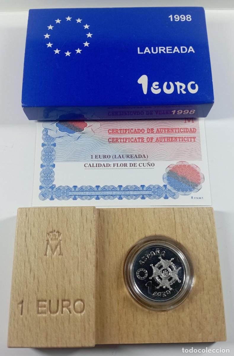 Euros: Moneda de Espa&ntilde;a 1 euro de 1998 Laureada Ej&eacute;rcito de Tierra Espa&ntilde;ol de plata