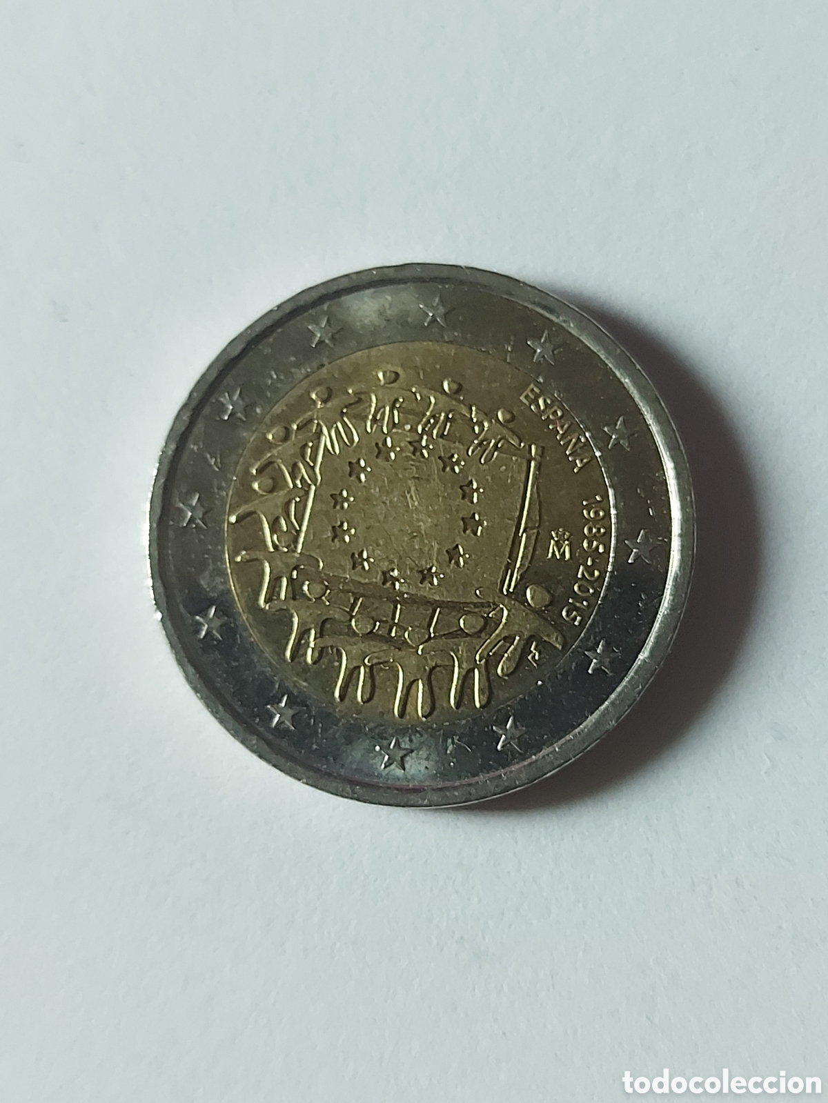 Euros: MONEDA ESPA&Ntilde;A 2 EURO 2015. CONM 10 ANV BANDERA EUROPEA
