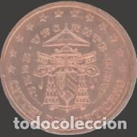 Euros: Vatican 1 cent 2005 Sede Vacante Uncirculated UNC