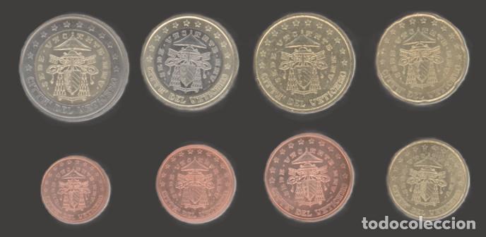 Euros: Vatican all 8 coins 2005 Sede Vacante Uncirculated UNC