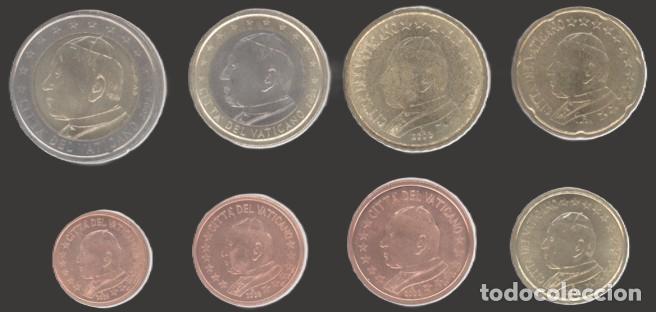 Euros: Vatican all 8 coins 2005 Uncirculated UNC