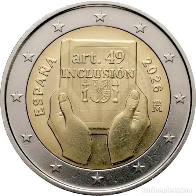 Euros: Espa&ntilde;a 2 Euros Conmemorativa 2026 Inclusi&oacute;n Km Nuevo Sc Unc