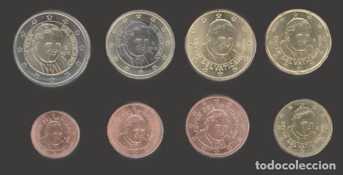 Euros: Vatican all 8 coins 2010 Uncirculated UNC