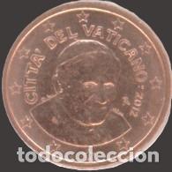 Euros: Vatican 1 cent 2012 Uncirculated UNC