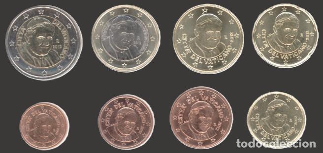 Euros: Vatican all 8 coins 2012 Uncirculated UNC