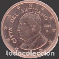 Euros: Vatican 1 cent 2015 Uncirculated UNC