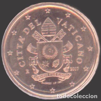 Euros: Vatican 1 cent 2017 Uncirculated UNC