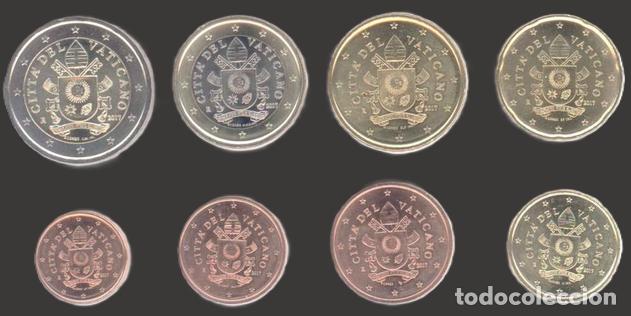Euros: Vatican all 8 coins 2017 Uncirculated UNC