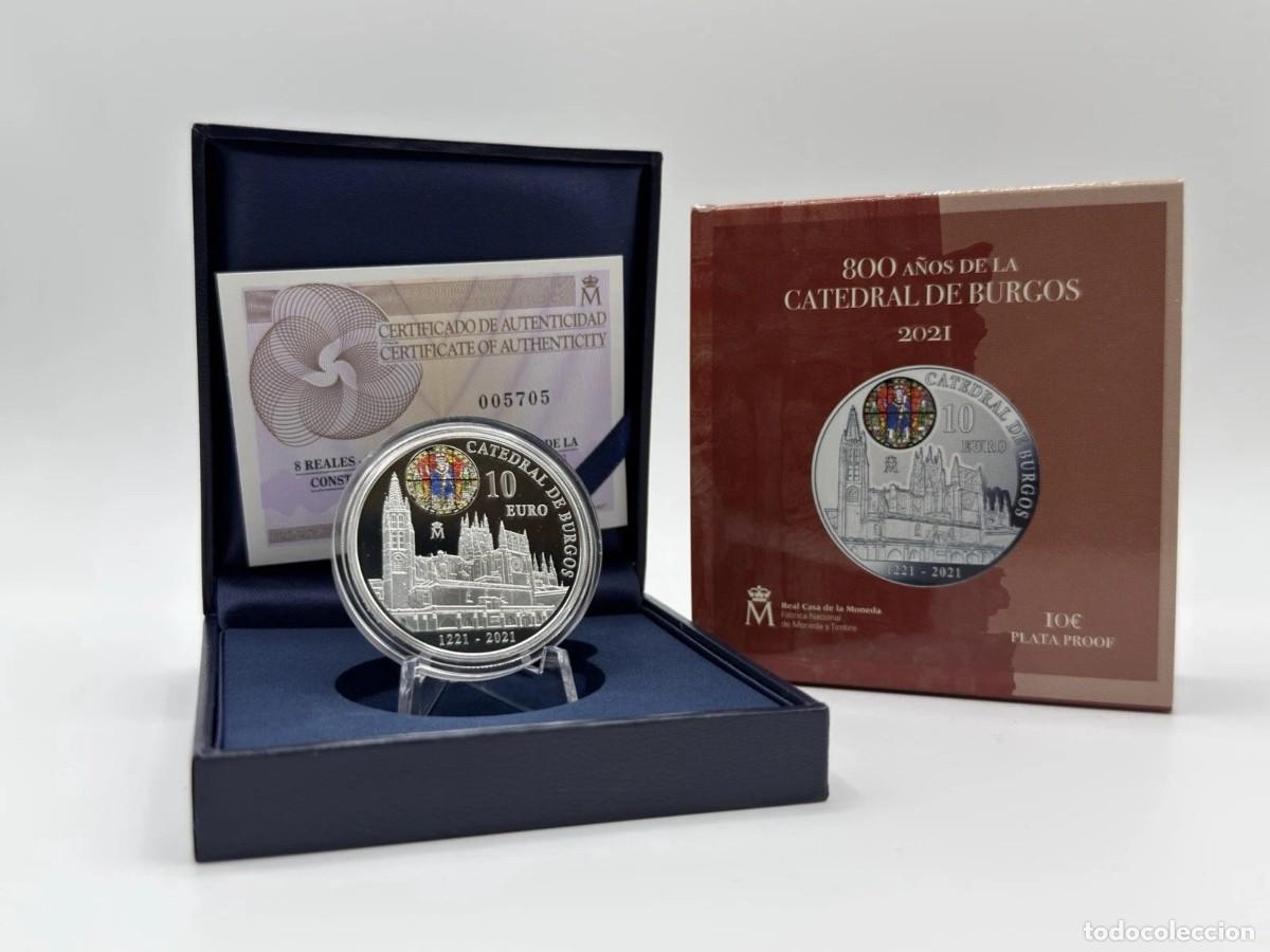 Euros: 10 Euro Plata Proof Espa&ntilde;a 2021 Catedral De Burgos (8 Reales)