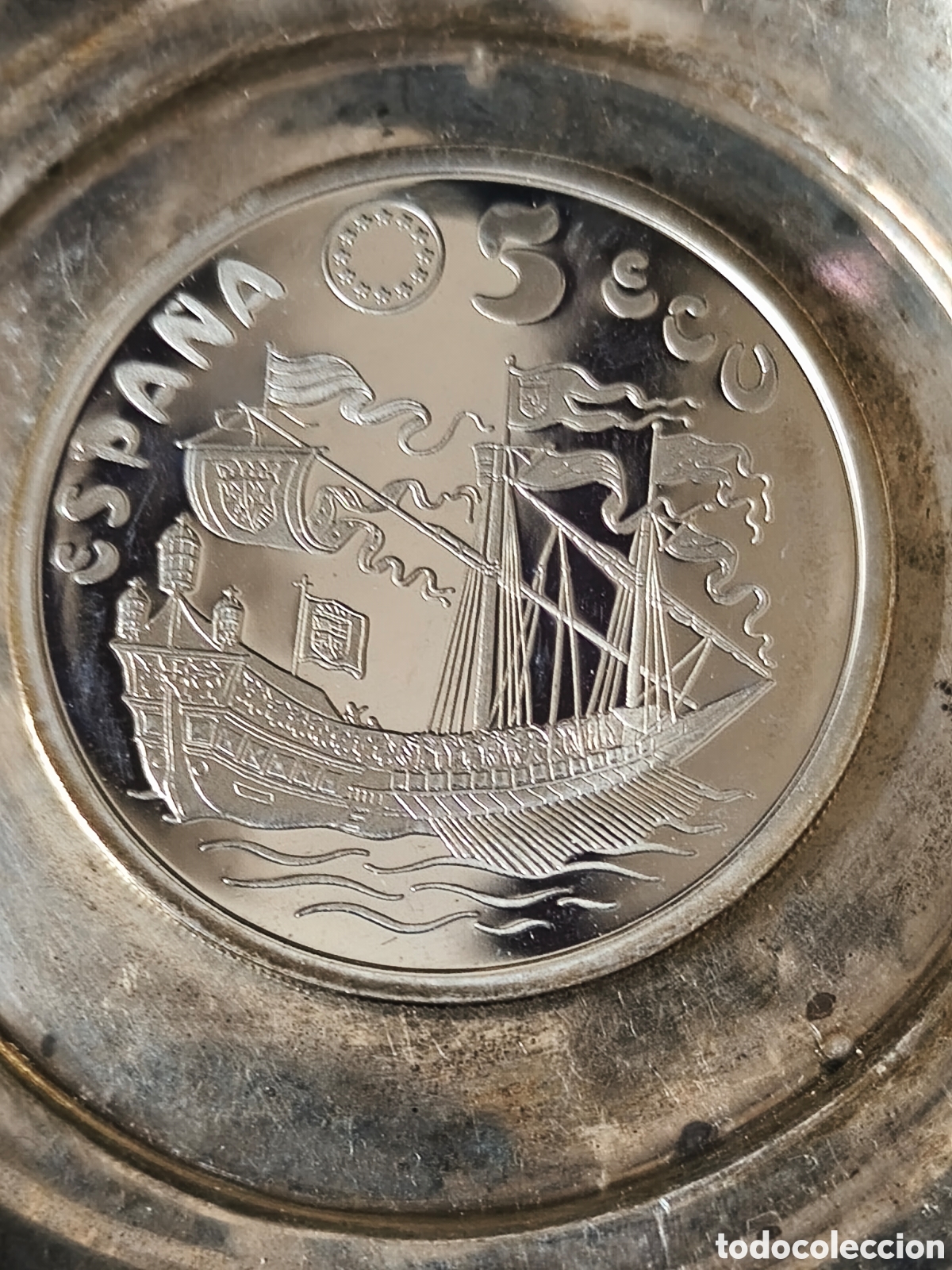 Euros: Moneda 5 ECU Plata 1995 . Marina Espa&ntilde;ola