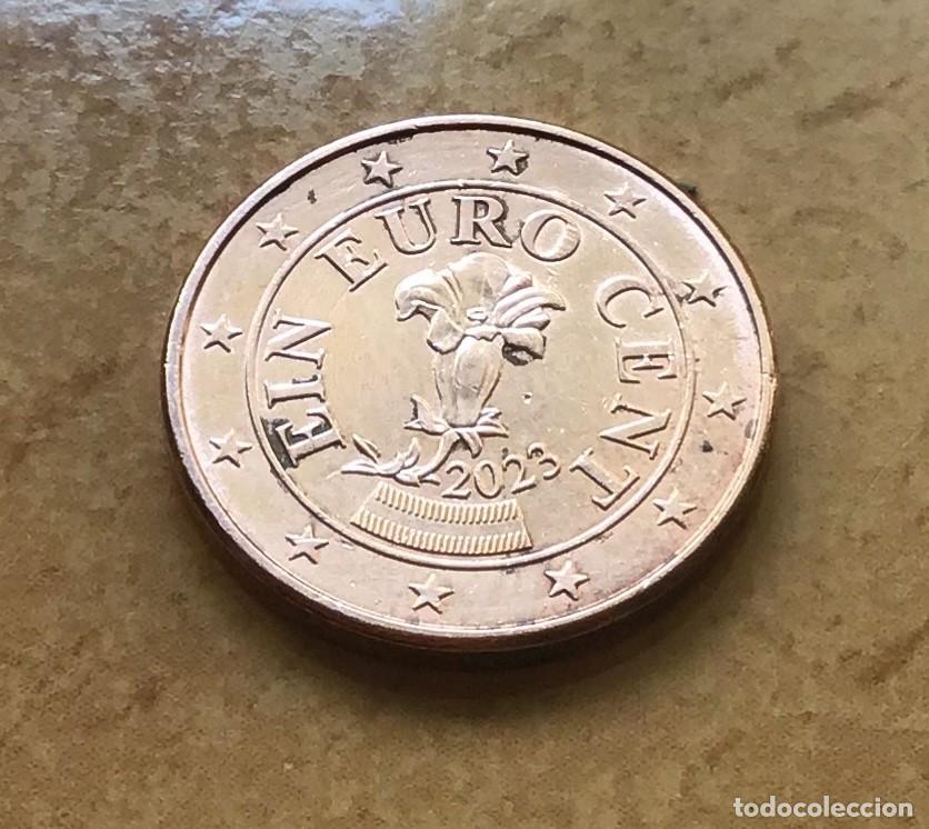 Euros: 1 c&eacute;ntimo de euro de Austria. A&ntilde;o 2023