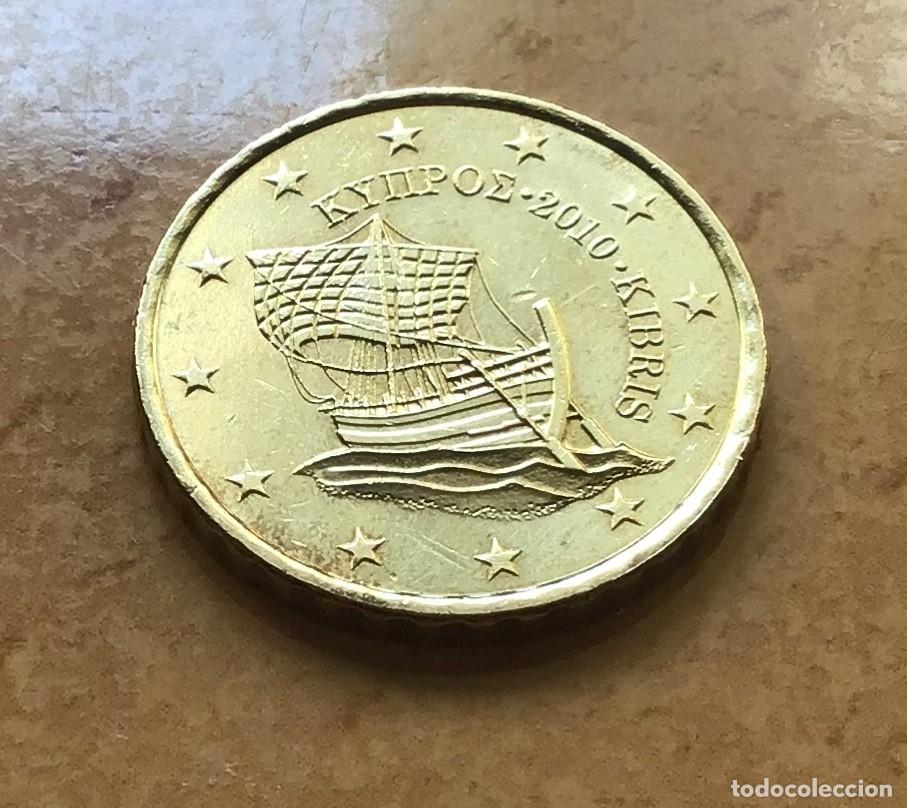 Euros: 10 c&eacute;ntimos de euro de Chipre. A&ntilde;o 2010. Tirada de tan s&oacute;lo 200.000 piezas