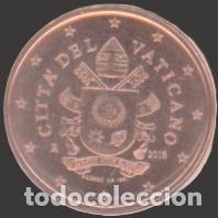 Euros: Vatican 1 cent 2018 Uncirculated UNC