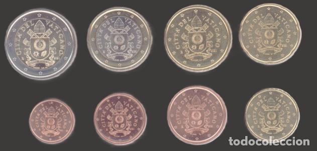Euros: Vatican all 8 coins 2021 Uncirculated UNC