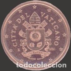 Euros: Vatican 2 cent 2021 Uncirculated UNC