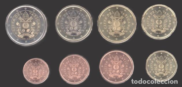 Euros: Vatican all 8 coins 2022 Uncirculated UNC