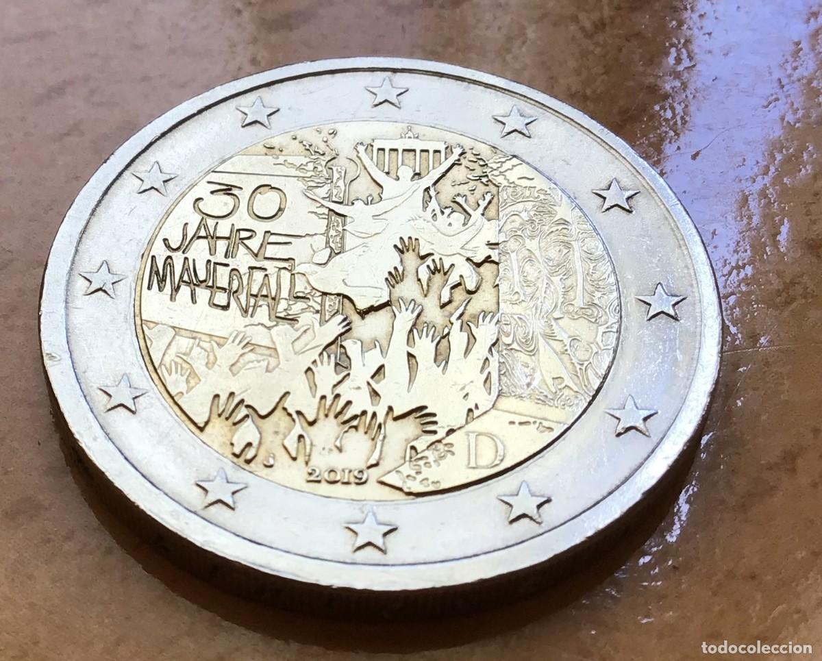Euros: 2 euros conmemorativos de Alemania. Ca&iacute;da del muro de Berl&iacute;n. A&ntilde;o 2019 ceca J