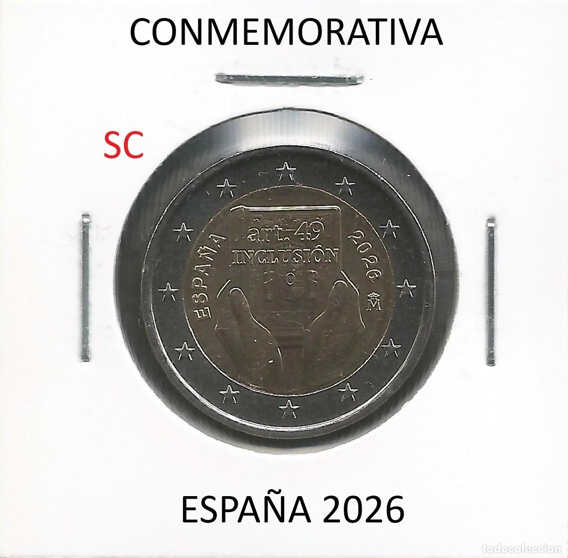 Euros: ESPA&Ntilde;A 2026 - CONMEMORATIVA INCLUSION - KM NUEVO - SIN CIRCULAR