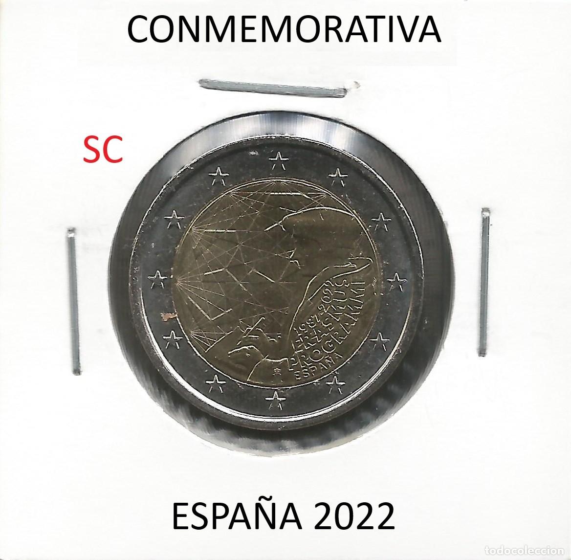 Euros: ESPA&Ntilde;A 2022 - CONMEMORATIVA ERASMUS - KM 1553 - SIN CIRCULAR