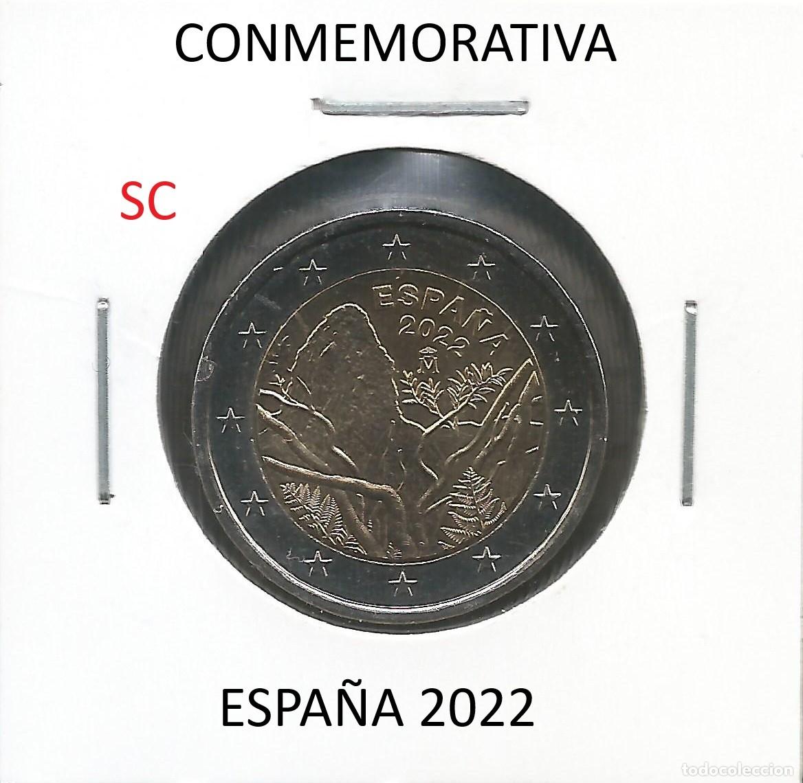 Euros: ESPA&Ntilde;A 2022 - CONMEMORATIVA GARAJONAY - KM 1554 - SIN CIRCULAR