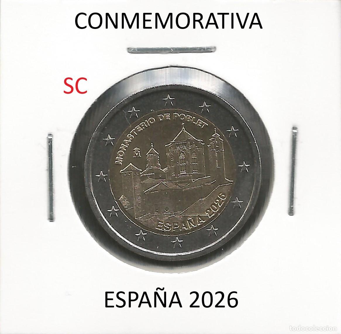 Euros: ESPA&Ntilde;A 2026 - CONMEMORATIVA POBLET - KM NUEVO - SIN CIRCULAR