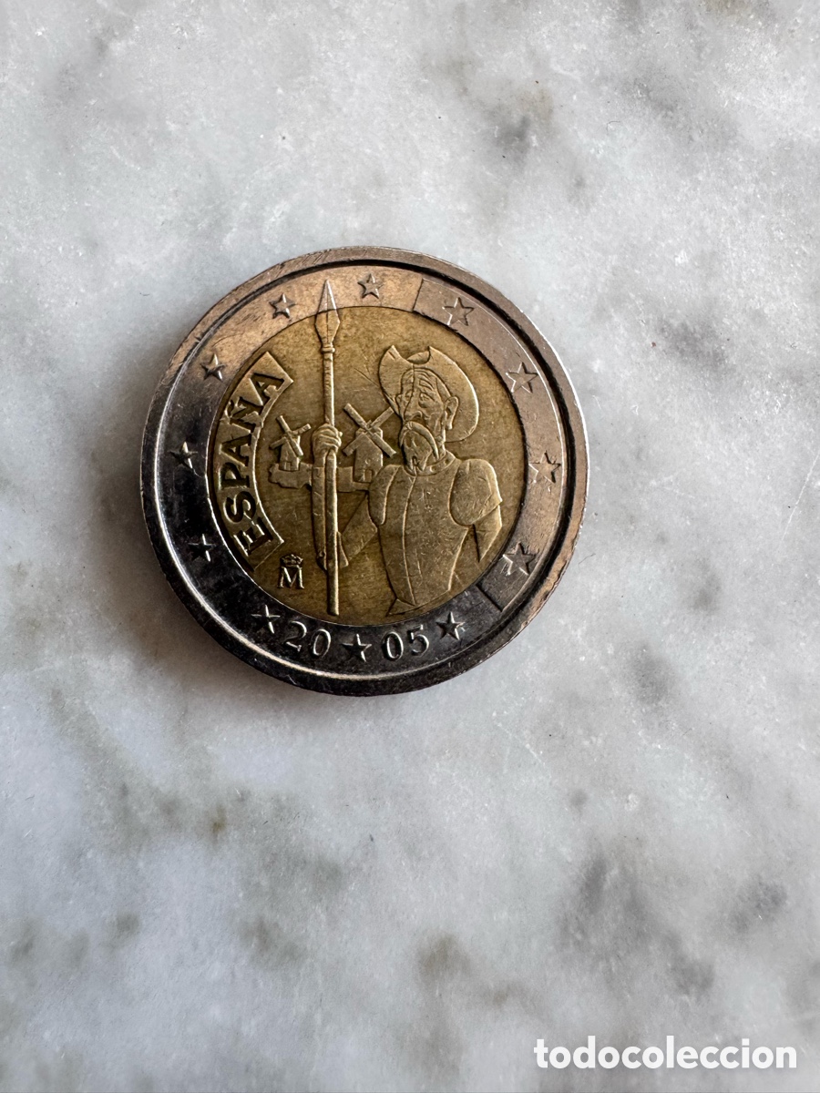 Euros: Moneda 2 euros Espa&ntilde;a, don Quijote