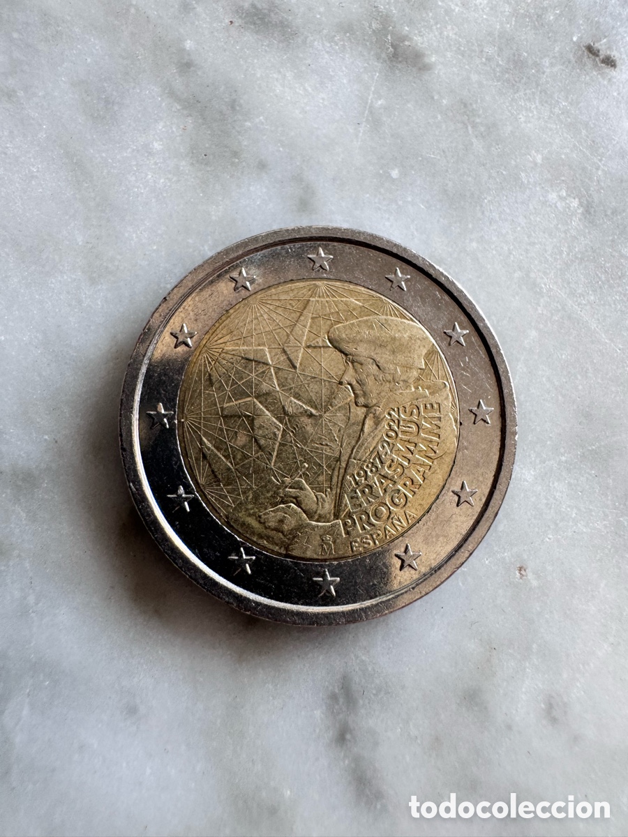Euros: Moneda 2 euros Erasmus Programa Espa&ntilde;a 2022 - Foto 1