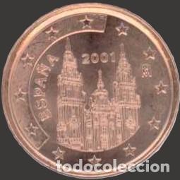 Euros: Spain 5 Cent 2001 Uncirculated UNC - Foto 1