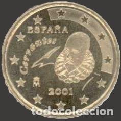 Euros: Spain 10 Cent 2001 Uncirculated UNC - Foto 1