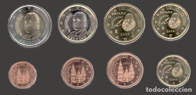 Euros: Spain all 8 coins 2004 Uncirculated UNC - Foto 1