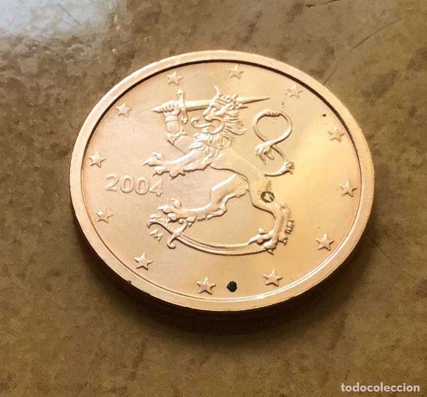 Euros: 2 c&eacute;ntimos de euro de Finlandia. A&ntilde;o 2004