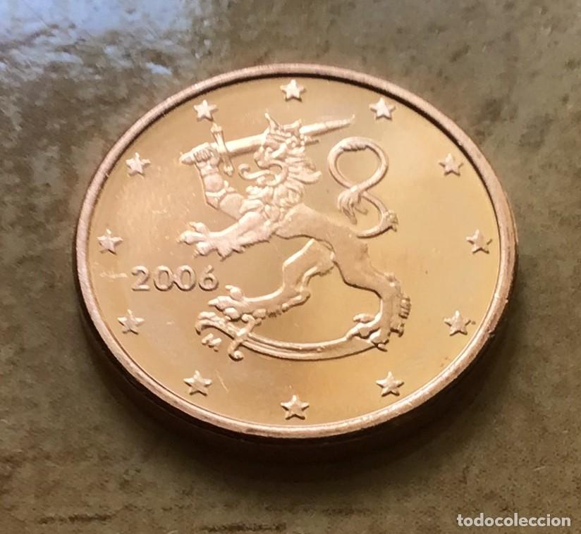 Euros: 1 c&eacute;ntimo de euro de Finlandia. A&ntilde;o 2006