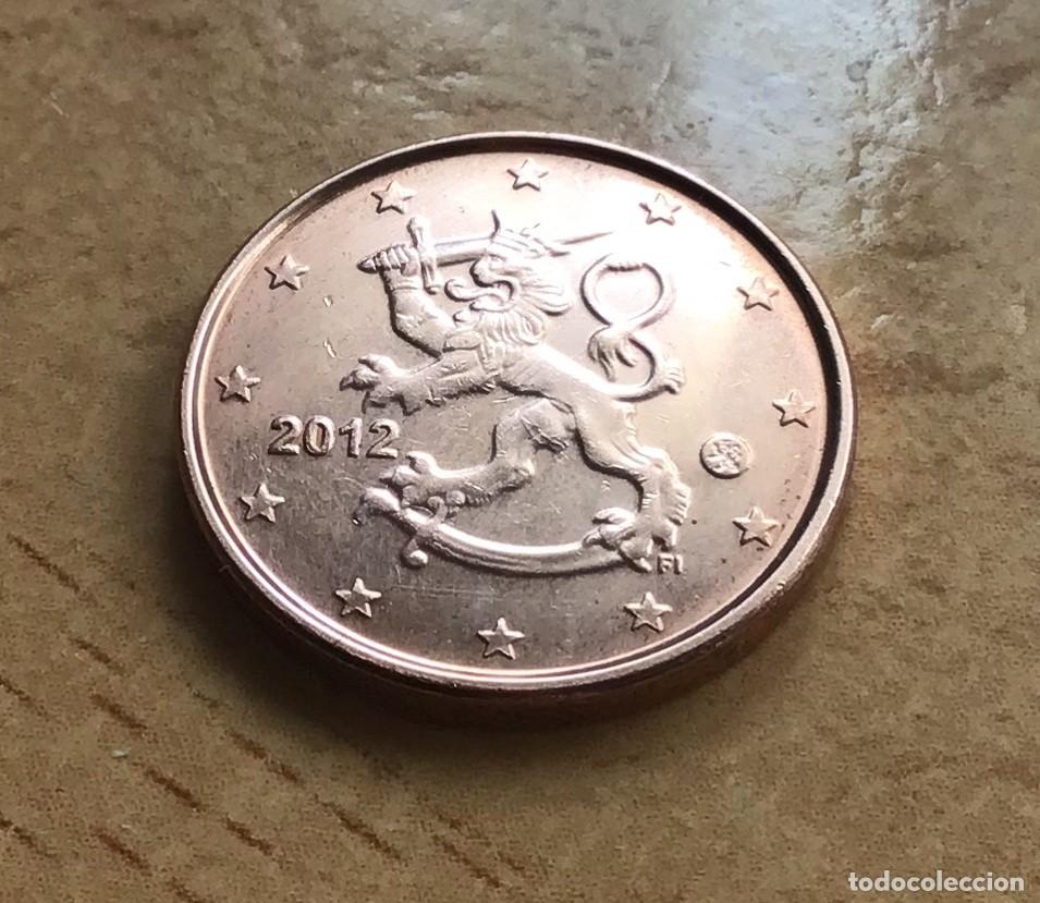 Euros: 1 c&eacute;ntimo de euro de Finlandia. A&ntilde;o 2012