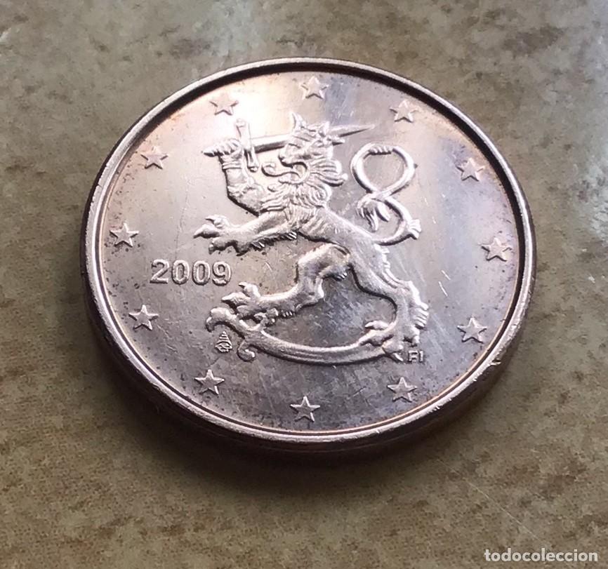 Euros: 1 c&eacute;ntimo de euro de Finlandia. A&ntilde;o 2009