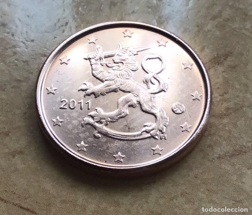 Euros: 1 c&eacute;ntimo de euro de Finlandia. A&ntilde;o 2011