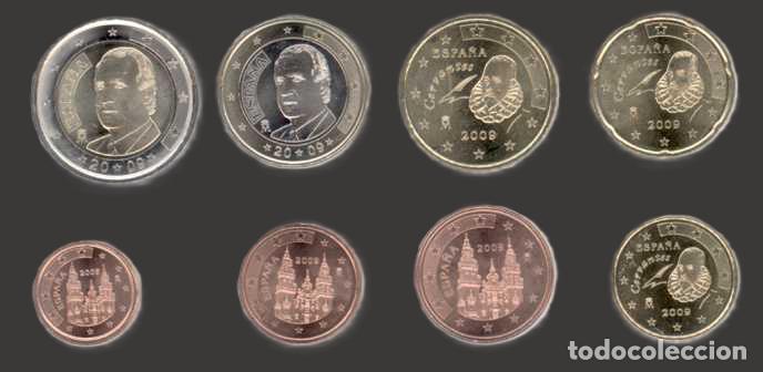 Euros: Spain all 8 coins 2009 Uncirculated UNC - Foto 1