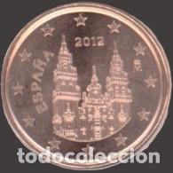 Euros: Spain 1 Cent 2012 Uncirculated UNC - Foto 1