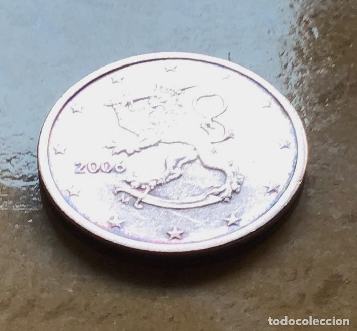 Euros: 2 c&eacute;ntimos de euro de Finlandia. A&ntilde;o 2006