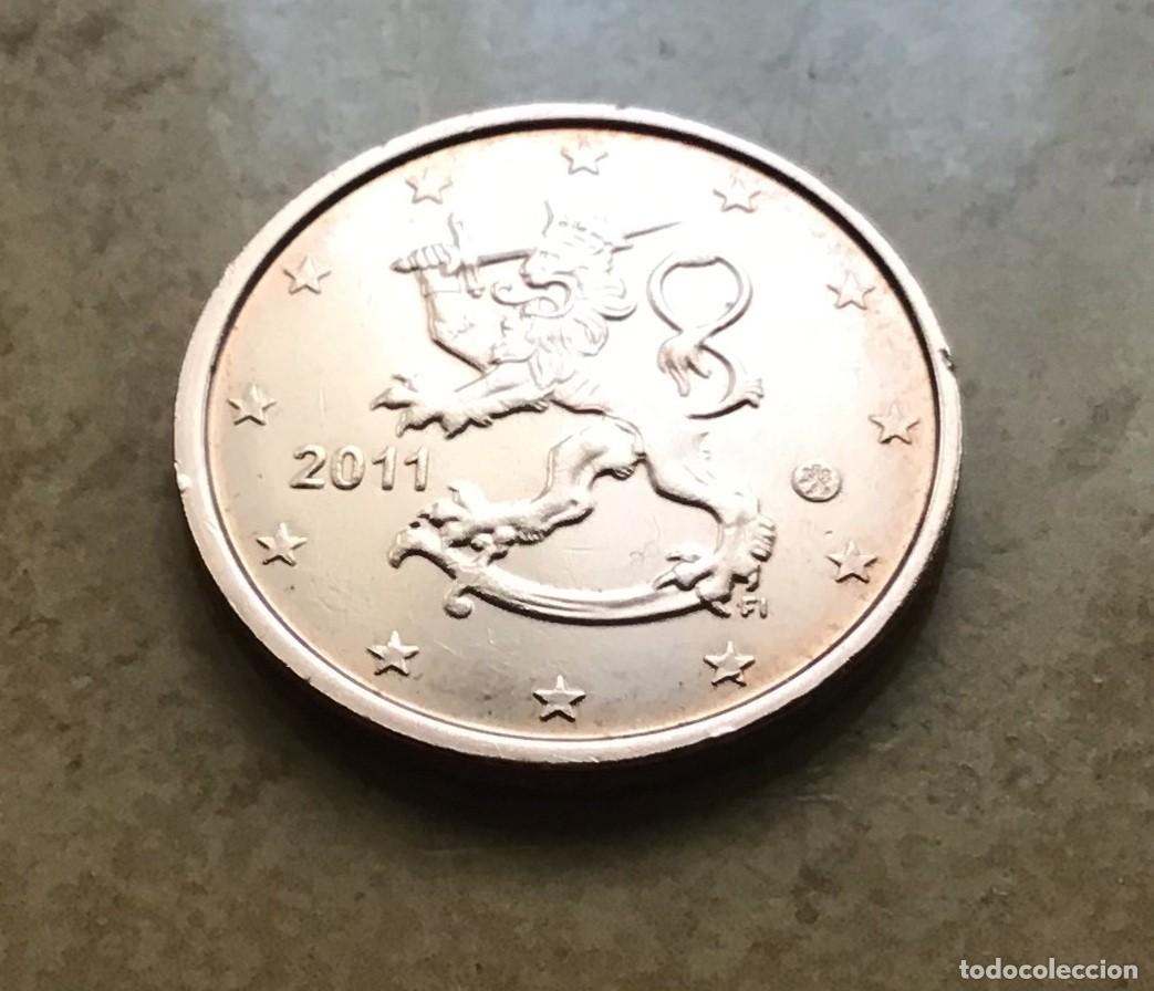 Euros: 2 c&eacute;ntimos de euro de Finlandia. A&ntilde;o 2011