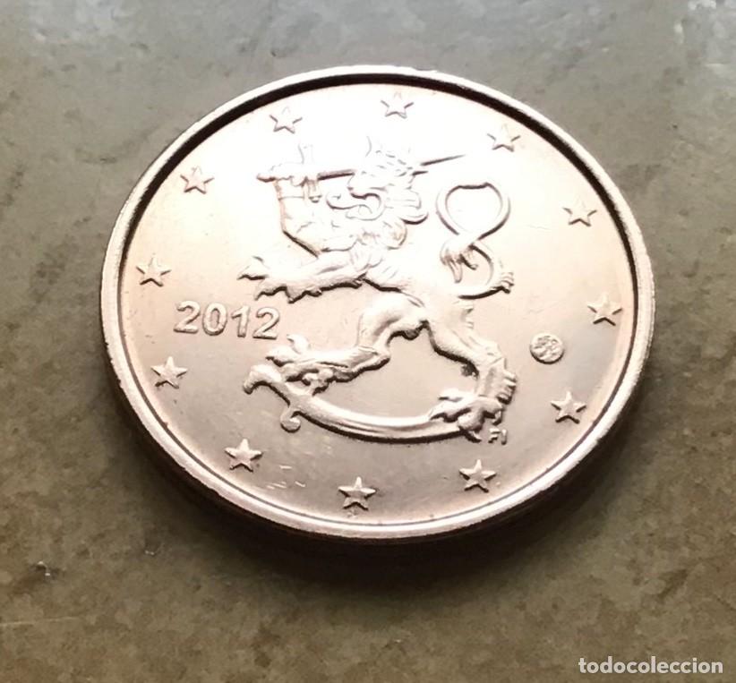 Euros: 2 c&eacute;ntimos de euro de Finlandia. A&ntilde;o 2012