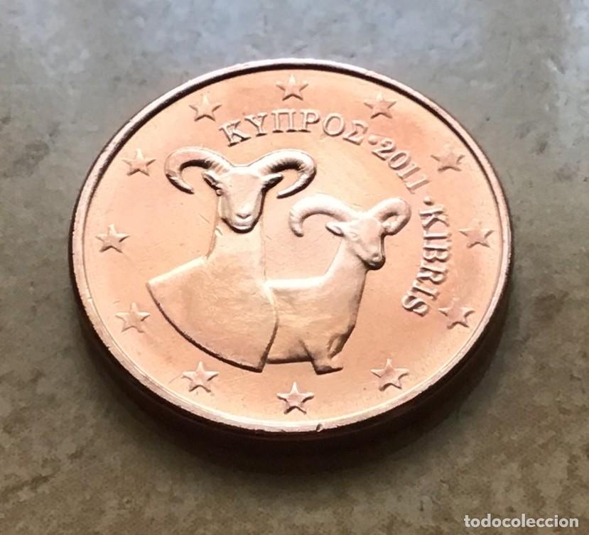 Euros: 1 c&eacute;ntimo de euro de Chipre. A&ntilde;o 2011