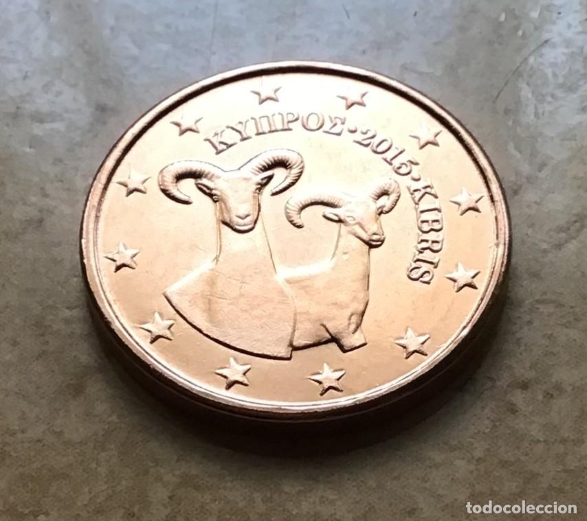 Euros: 1 c&eacute;ntimo de euro de Chipre. A&ntilde;o 2015