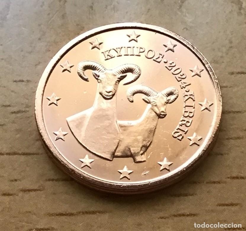 Euros: 2 c&eacute;ntimos de euro de Chipre. A&ntilde;o 2024. Sin circular