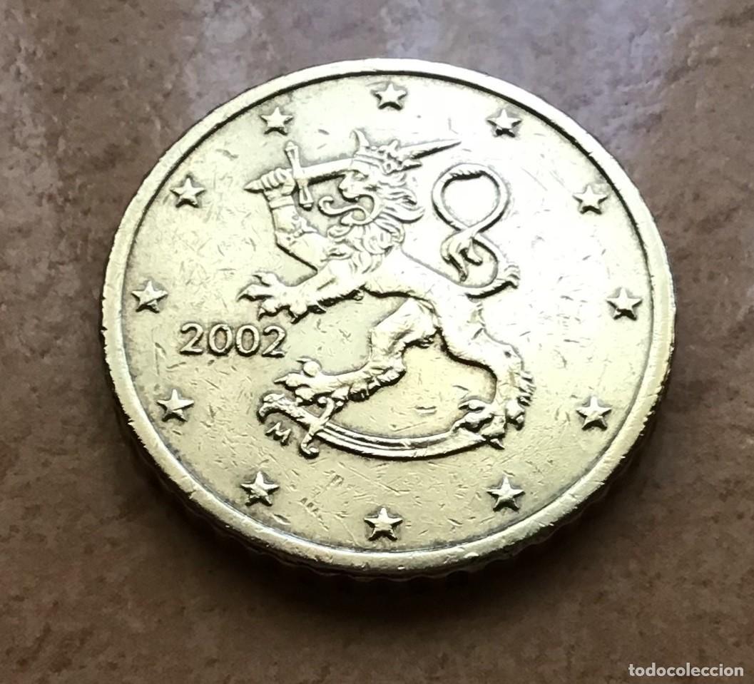 Euros: 50 c&eacute;ntimos de euro de Finlandia. A&ntilde;o 2002