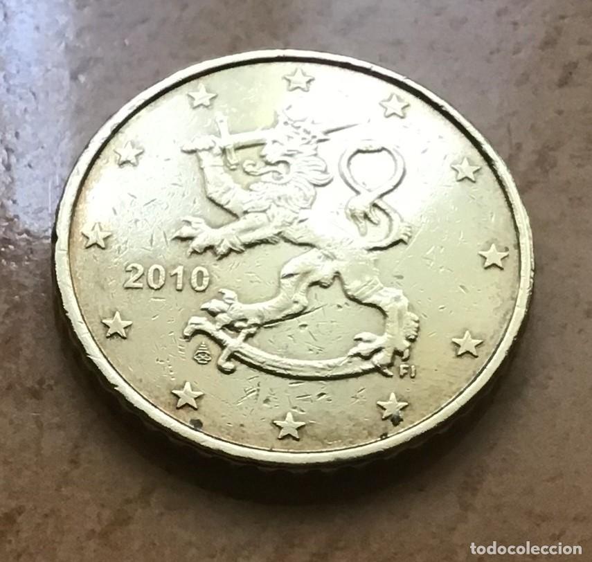 Euros: 50 c&eacute;ntimos de euro de Finlandia. A&ntilde;o 2010