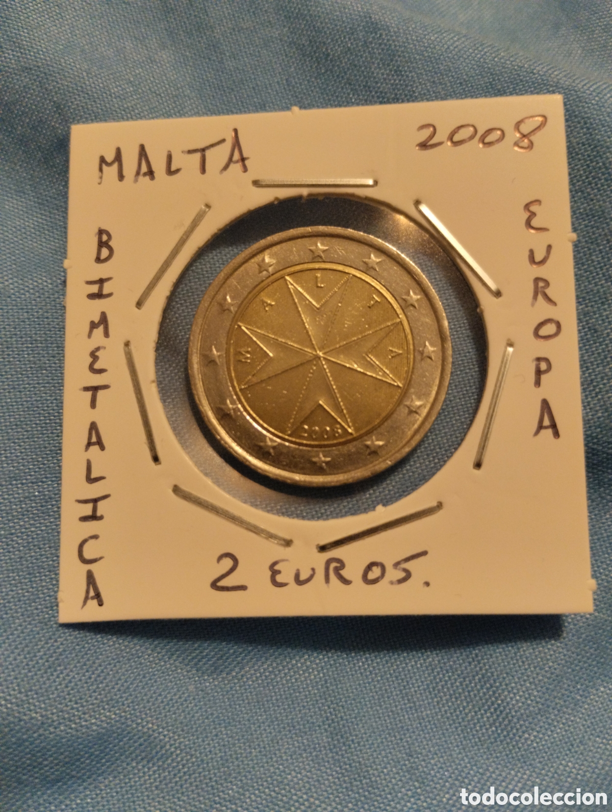 Euros: Moneda 2 euros Malta 2008 mbc encartonada