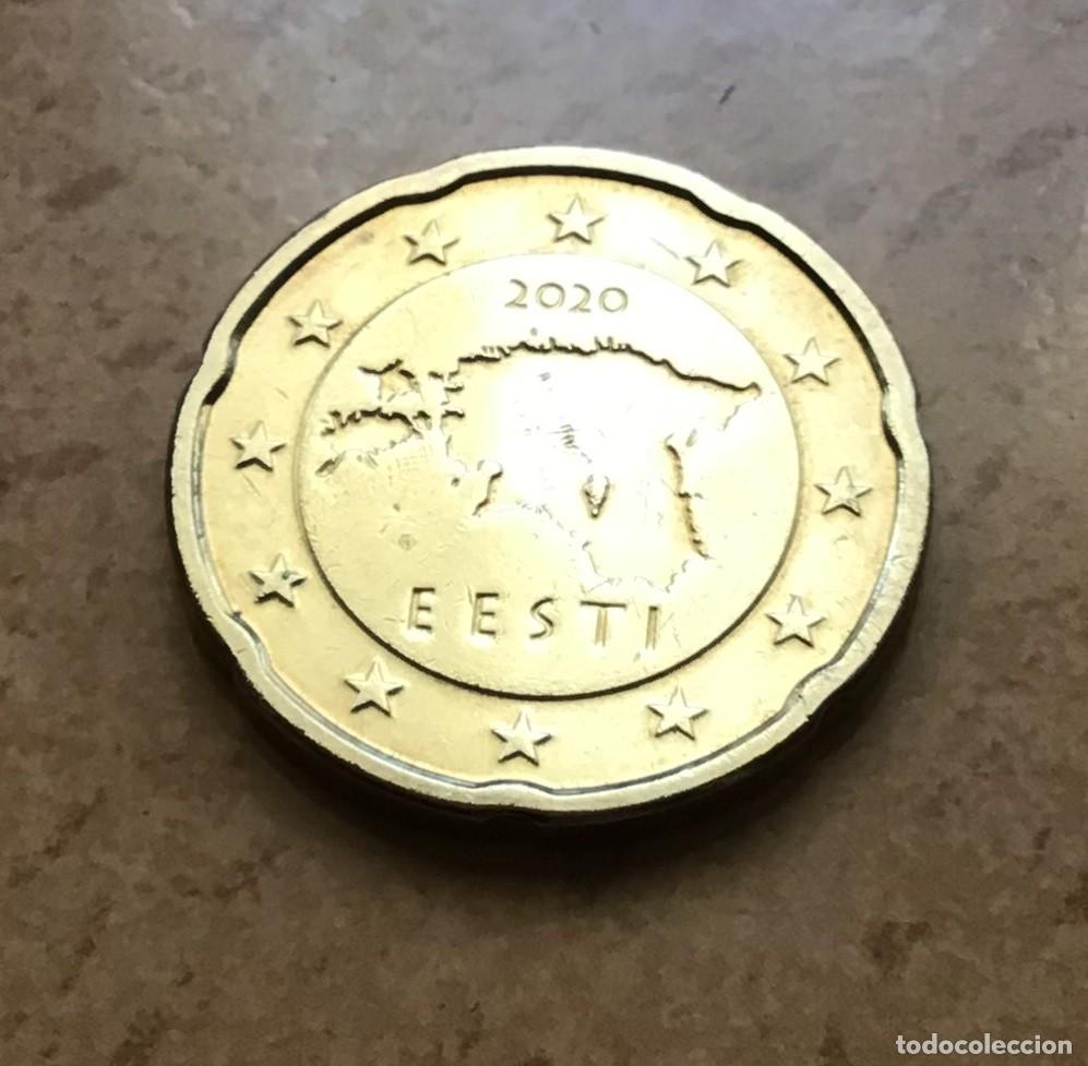 Euros: 20 c&eacute;ntimos de euro de Estonia. A&ntilde;o 2020