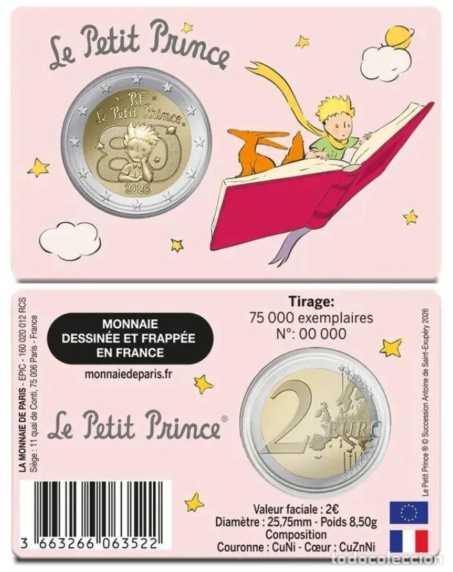 Euros: FRANCIA 2 EURO 2026 CONM. EL PRINCIPITO - EN COINCARD -